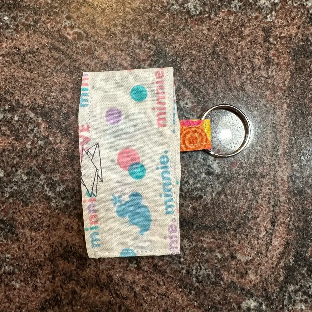 Handmade lip balm holder keychain- Minnie Mouse
